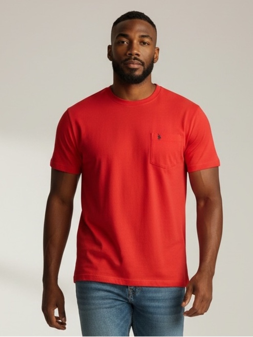 NWT Knights of Round Table Men’s Red Pocket T-Shirt – Size 2XLT Minimalist Y2K